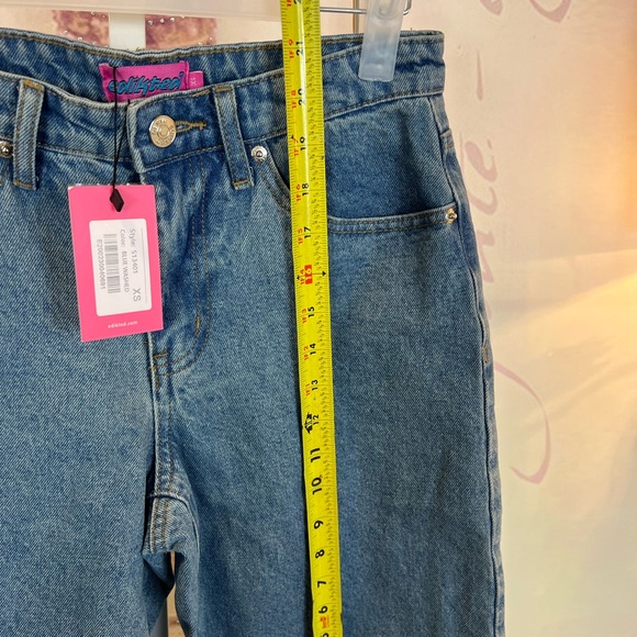 NWT Edikted women’s Oversized Low Rise Denim Bermuda Shorts Size XS - Picture 6 of 6